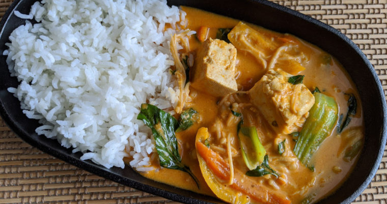 Vegan Panang curry using Red curry paste!