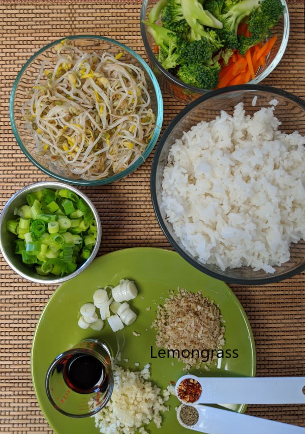 lemongrass fried rice ingredients