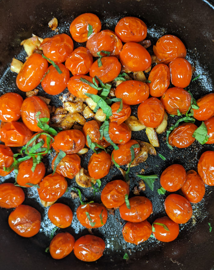 roasted cherry tomato and garlic