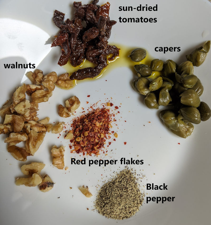 ingredients for cherry tomato pasta