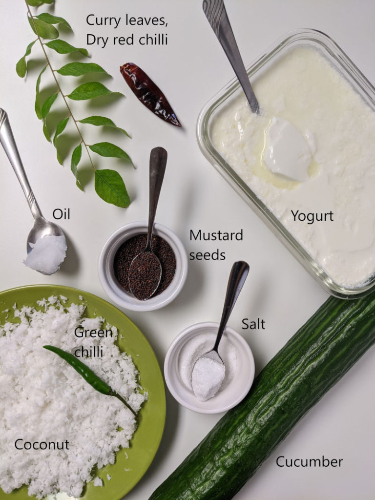 ingredients for cucumber sasive recipe
