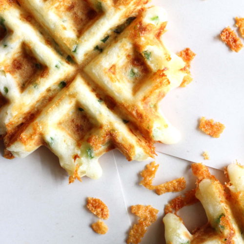 Image of eggless waffles made with tapioca starch