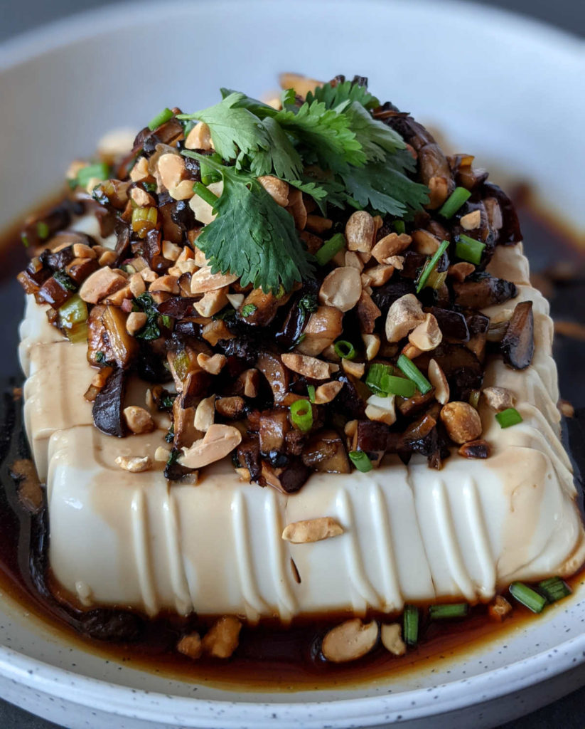 Vegan Steamed Tofu With Mushrooms Plateful Of Veggies   Steamed Tofu 823x1024 