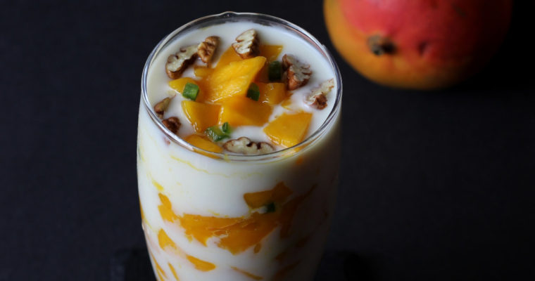 Healthy mango jalapeno yogurt parfait